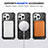 Coque Contour Silicone et Plastique Housse Etui Mat avec Support K02C pour Apple iPhone 14 Pro Max Petit