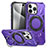 Coque Contour Silicone et Plastique Housse Etui Mat avec Support K02C pour Apple iPhone 14 Pro Max Violet