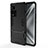 Coque Contour Silicone et Plastique Housse Etui Mat avec Support KC1 pour Huawei Honor V40 5G Noir