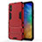 Coque Contour Silicone et Plastique Housse Etui Mat avec Support KC2 pour Xiaomi Redmi 9AT Rouge