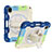 Coque Contour Silicone et Plastique Housse Etui Mat avec Support L01 pour Apple iPad Mini 6 Bleu Ciel