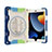 Coque Contour Silicone et Plastique Housse Etui Mat avec Support L03 pour Apple iPad 10.2 (2020) Bleu