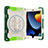 Coque Contour Silicone et Plastique Housse Etui Mat avec Support L03 pour Apple iPad 10.2 (2020) Vert