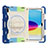 Coque Contour Silicone et Plastique Housse Etui Mat avec Support L03 pour Apple iPad 10.9 (2022) Bleu