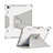 Coque Contour Silicone et Plastique Housse Etui Mat avec Support L04 pour Apple iPad Pro 12.9 (2021) Gris