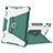 Coque Contour Silicone et Plastique Housse Etui Mat avec Support L04 pour Apple New iPad 9.7 (2017) Vert