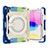 Coque Contour Silicone et Plastique Housse Etui Mat avec Support L11 pour Apple iPad 10.9 (2022) Bleu Ciel