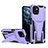 Coque Contour Silicone et Plastique Housse Etui Mat avec Support MQ1 pour Samsung Galaxy A03 Violet