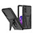 Coque Contour Silicone et Plastique Housse Etui Mat avec Support MQ1 pour Samsung Galaxy S20 Noir