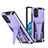 Coque Contour Silicone et Plastique Housse Etui Mat avec Support MQ1 pour Samsung Galaxy S20 Plus Violet