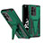 Coque Contour Silicone et Plastique Housse Etui Mat avec Support MQ1 pour Samsung Galaxy S20 Ultra 5G Vert