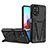 Coque Contour Silicone et Plastique Housse Etui Mat avec Support MQ1 pour Xiaomi Redmi Note 10 4G Noir