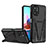 Coque Contour Silicone et Plastique Housse Etui Mat avec Support MQ1 pour Xiaomi Redmi Note 10S 4G Noir