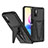 Coque Contour Silicone et Plastique Housse Etui Mat avec Support MQ1 pour Xiaomi Redmi Note 10T 5G Noir