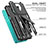 Coque Contour Silicone et Plastique Housse Etui Mat avec Support MQ1 pour Xiaomi Redmi Note 9 Pro Max Petit