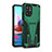 Coque Contour Silicone et Plastique Housse Etui Mat avec Support MQ2 pour Xiaomi Poco M5S Vert