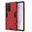 Coque Contour Silicone et Plastique Housse Etui Mat avec Support N02 pour Samsung Galaxy Note 20 Ultra 5G Rouge