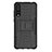 Coque Contour Silicone et Plastique Housse Etui Mat avec Support P02 pour Huawei P20 Pro Noir