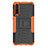 Coque Contour Silicone et Plastique Housse Etui Mat avec Support P02 pour Huawei P20 Pro Orange