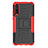 Coque Contour Silicone et Plastique Housse Etui Mat avec Support P02 pour Huawei P20 Pro Rouge