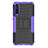 Coque Contour Silicone et Plastique Housse Etui Mat avec Support P02 pour Huawei P20 Pro Violet