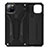 Coque Contour Silicone et Plastique Housse Etui Mat avec Support pour Apple iPhone 11 Pro Max Petit