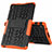 Coque Contour Silicone et Plastique Housse Etui Mat avec Support pour Huawei MatePad T 8 Orange