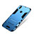 Coque Contour Silicone et Plastique Housse Etui Mat avec Support pour Huawei P Smart+ Plus Bleu