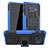 Coque Contour Silicone et Plastique Housse Etui Mat avec Support pour LG G8X ThinQ Bleu