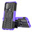 Coque Contour Silicone et Plastique Housse Etui Mat avec Support pour Motorola Moto G Play Gen 2 Violet