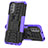 Coque Contour Silicone et Plastique Housse Etui Mat avec Support pour Motorola Moto G31 Violet