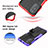 Coque Contour Silicone et Plastique Housse Etui Mat avec Support pour Motorola MOTO G52 Petit