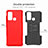 Coque Contour Silicone et Plastique Housse Etui Mat avec Support pour Motorola Moto G60 Petit