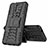 Coque Contour Silicone et Plastique Housse Etui Mat avec Support pour Nokia 2.3 Noir