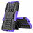 Coque Contour Silicone et Plastique Housse Etui Mat avec Support pour Nokia 2.3 Violet