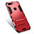 Coque Contour Silicone et Plastique Housse Etui Mat avec Support pour OnePlus 5T A5010 Rouge