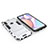 Coque Contour Silicone et Plastique Housse Etui Mat avec Support pour Samsung Galaxy A10s Argent