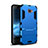 Coque Contour Silicone et Plastique Housse Etui Mat avec Support pour Samsung Galaxy A9 Pro (2016) SM-A9100 Bleu