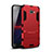 Coque Contour Silicone et Plastique Housse Etui Mat avec Support pour Samsung Galaxy A9 Pro (2016) SM-A9100 Rouge