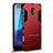 Coque Contour Silicone et Plastique Housse Etui Mat avec Support pour Samsung Galaxy C7 (2017) Rouge