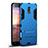 Coque Contour Silicone et Plastique Housse Etui Mat avec Support pour Samsung Galaxy C8 C710F Bleu Ciel