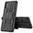 Coque Contour Silicone et Plastique Housse Etui Mat avec Support pour Samsung Galaxy M40S Noir