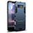 Coque Contour Silicone et Plastique Housse Etui Mat avec Support pour Samsung Galaxy Note 8 Bleu