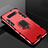 Coque Contour Silicone et Plastique Housse Etui Mat avec Support pour Samsung Galaxy S10 5G Rouge