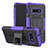 Coque Contour Silicone et Plastique Housse Etui Mat avec Support pour Samsung Galaxy S10e Violet