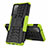 Coque Contour Silicone et Plastique Housse Etui Mat avec Support pour Samsung Galaxy S20 FE (2022) 5G Vert