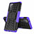 Coque Contour Silicone et Plastique Housse Etui Mat avec Support pour Samsung Galaxy S20 FE 4G Violet
