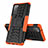 Coque Contour Silicone et Plastique Housse Etui Mat avec Support pour Samsung Galaxy S20 FE 5G Orange