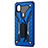 Coque Contour Silicone et Plastique Housse Etui Mat avec Support pour Samsung Galaxy XCover Pro Bleu