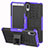 Coque Contour Silicone et Plastique Housse Etui Mat avec Support pour Sony Xperia L3 Violet